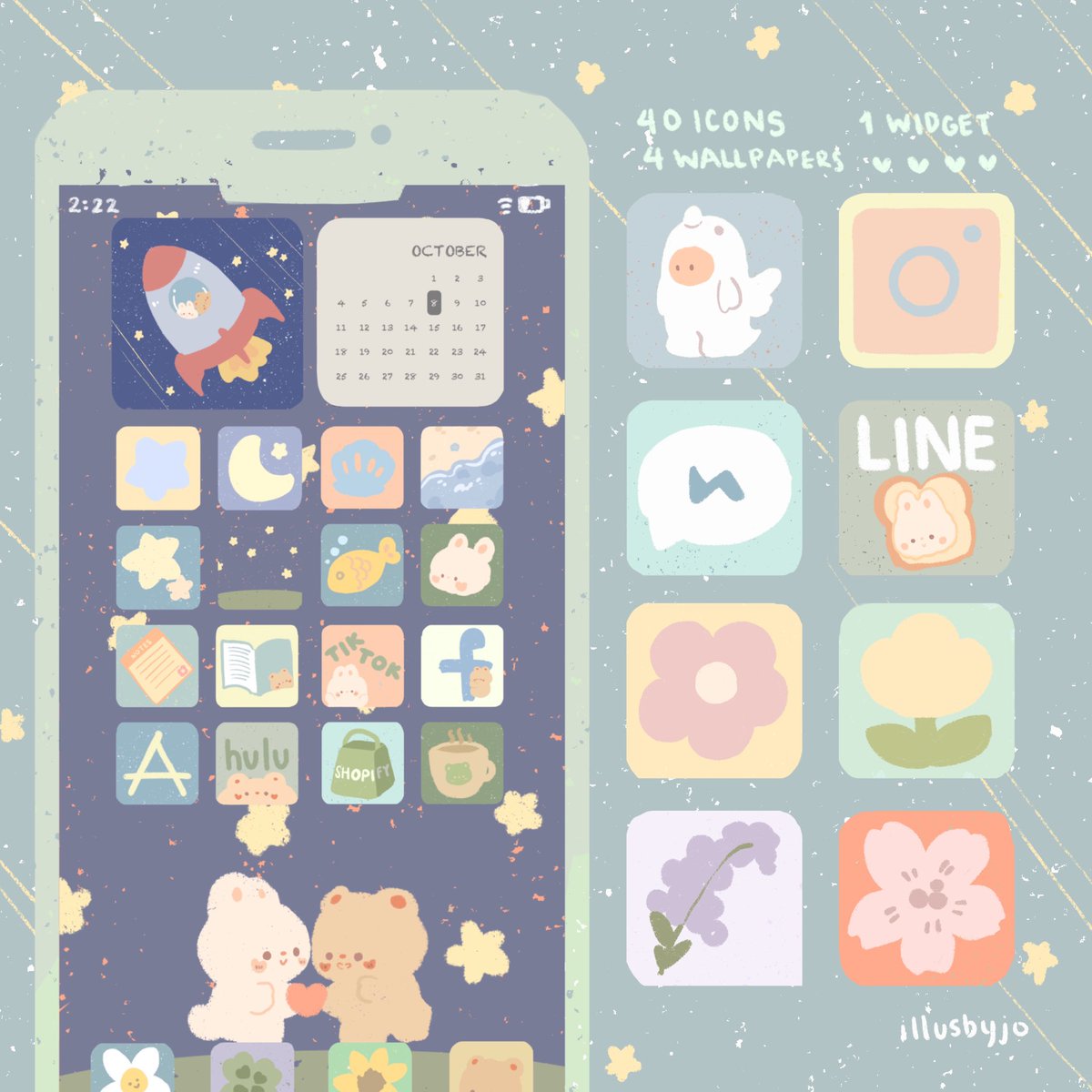 illusbyjo's tweet image. New icon and wallpaper design set now on ko-fi! 🤍
ko-fi.com/s/a7445372d4
#ArtistOnTwitter #artists #ios14icons