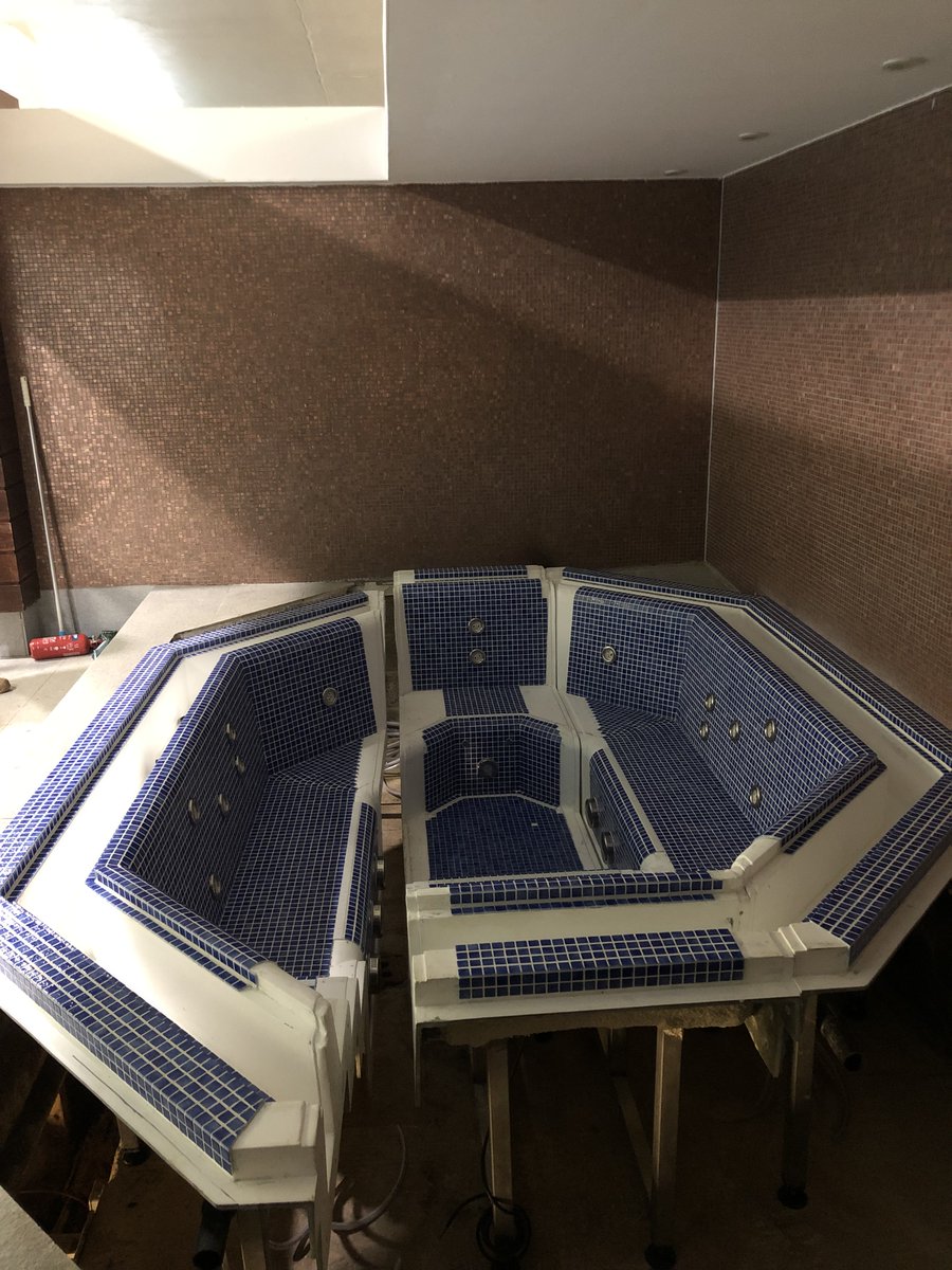 Sad to see that this Stainless Steel Spa has come to the end of its life.  With such restricted access sectional was the only option for its replacement.