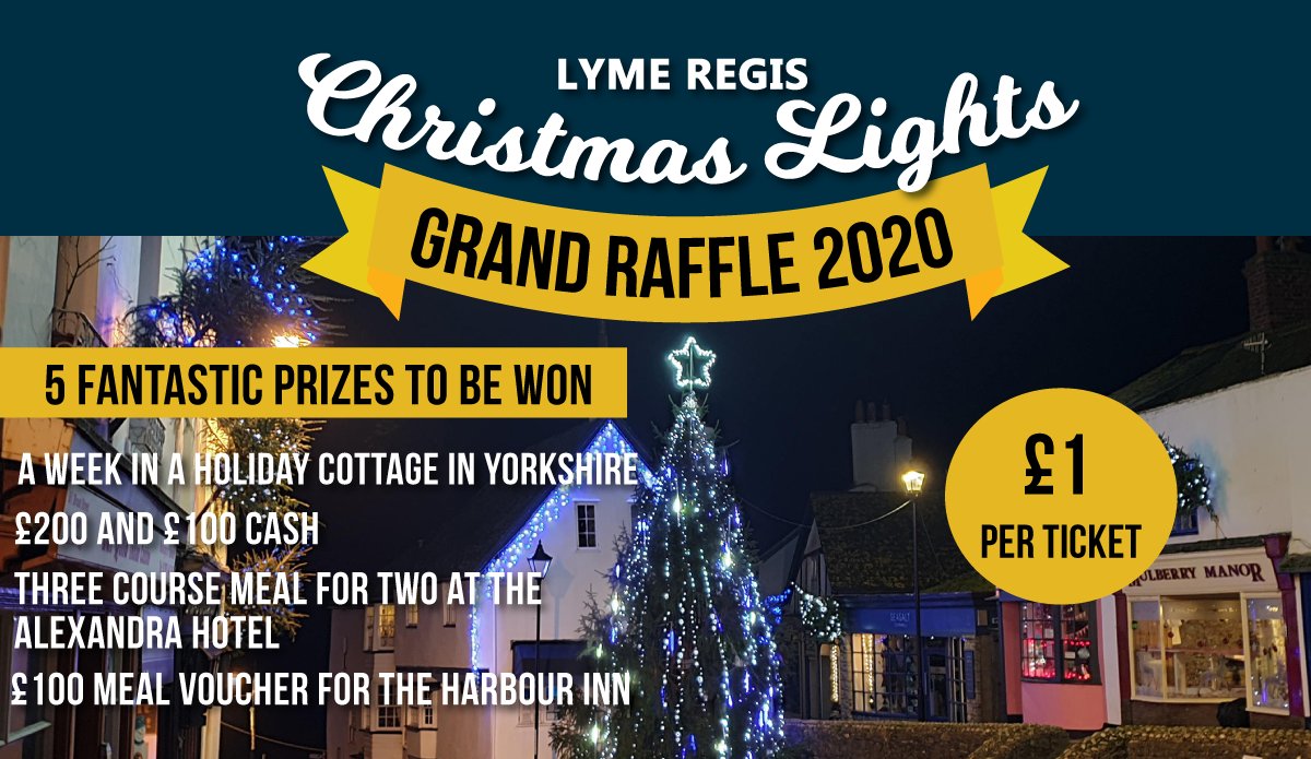Please help ensure Lyme sparkles this Christmas by supporting our fundraising raffle. You can get your tickets via our website lymechristmaslights.co.uk/raffle
or from the Slipway shop by the Cobb. We've got 5 great prizes to be won.
#lymeregis #dorset #christmaslights