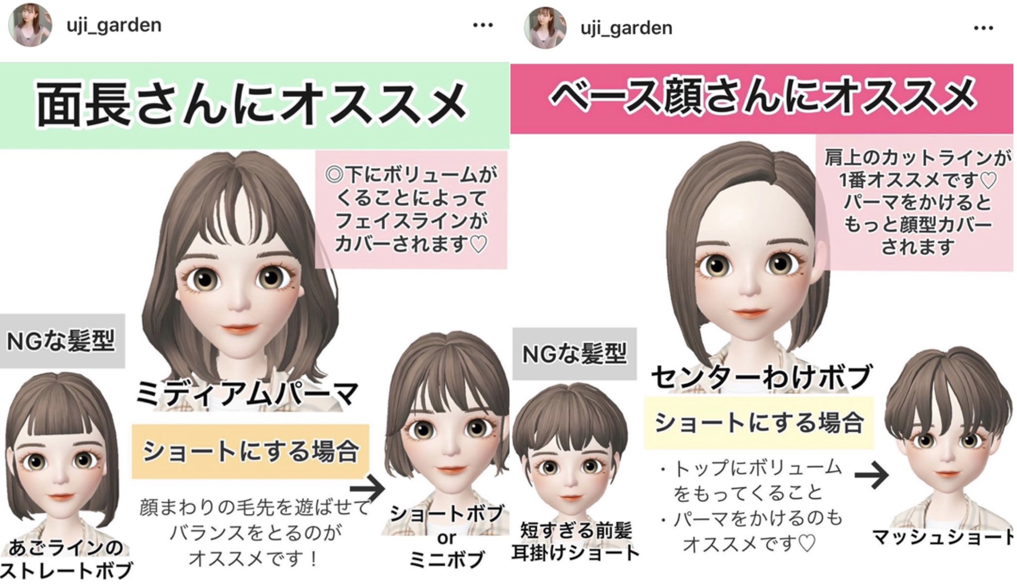 じゅんちゃん 保存ver 輪郭別 似合う髪型まとめ なんか垢抜けないなーって思ってる人は髪型が原因かも 似合う髪型にすると小顔に見えて今よりもっと可愛く見えるよ これはイメチェンしたい時の参考になる T Co Ndgerepszc Twitter