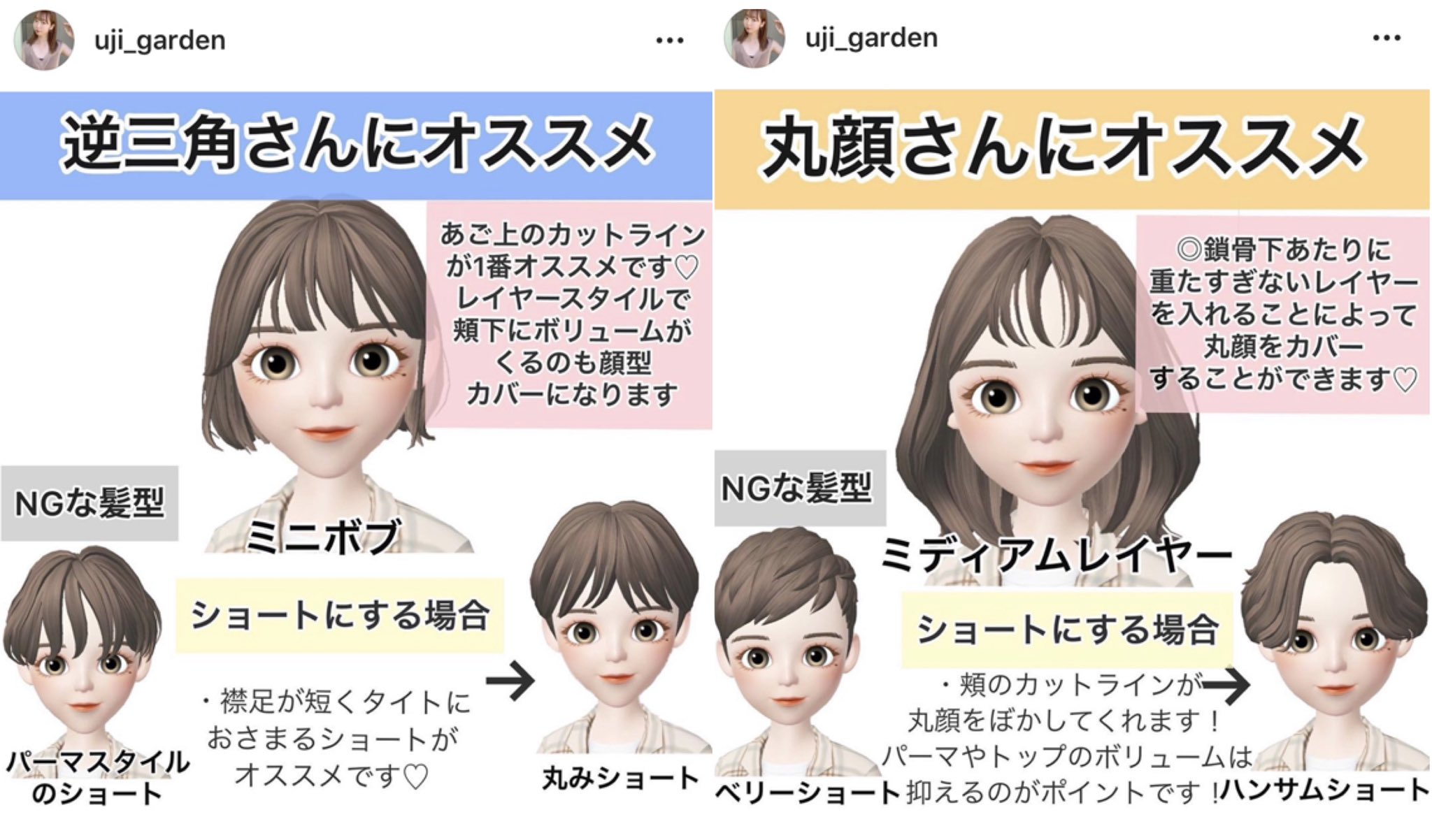 Twitter 上的 じゅんちゃん 保存ver 輪郭別 似合う髪型まとめ なんか垢抜けないなーって思ってる人は髪型が原因かも 似合う髪型にすると小顔に見えて今よりもっと可愛く見えるよ これはイメチェンしたい時の参考になる T Co Ndgerepszc Twitter