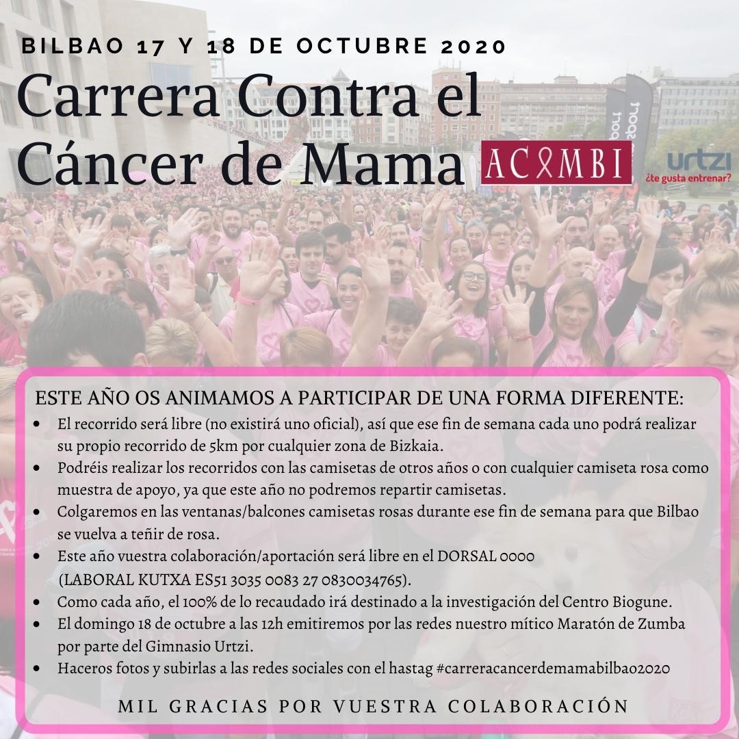 CICbioGUNE's tweet photo. 🏃🏻‍♀️ Este fin de semana 17 y 18 de Octubre 7ª Carrera solidaria  contra el #CancerDeMama. Este año será una carrera diferente porque 2020 es un año diferente. 🎀
🔗https://t.co/7D9f52OThb
⏯️ https://t.co/OUFb9AsQwx

#carreracancerdemamabilbao2020 #PinkOctober #science #research https://t.co/AbKq5x2Kiy