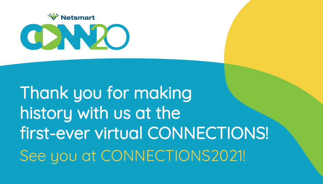 NetsmartTech's tweet photo. Our partnership with clients goes beyond business. Together we are paving the way for healthier communities through landmark innovations. When organizations unite to further that shared mission, the what-if's turn into the here's-how. And that’s exactly what happened at #CONN20. https://t.co/gAJlwAuS4w