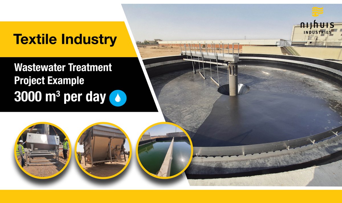 NijhuisInd's tweet photo. A #NijhuisSaurIndustries💧♻️ wastewater treatment project example is currently installed at an Egyptian textile plant👕👖. The system consists of a pre-treatment and biological aerobic MBBR treatment system to treat approx. 3000 m3 per day. #AdaptOurWorld #ReduceReuseRecover https://t.co/IUU3pXrNqR