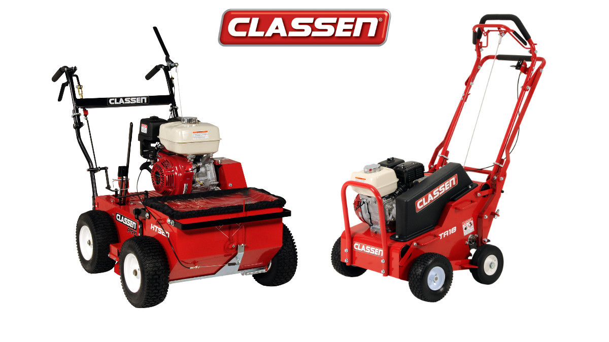 Dynamic duo for gorgeous lawns. Classen Aerators and Overseeders are easy to use and deliver outstanding results. Rent or buy Classen for the health of your lawn. #rentclassen #classendealer #touchupyourroots #classenturfcare classenturfcare.com
