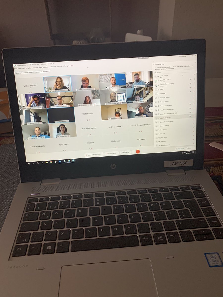 Volles virtuelles Haus 💻 zusammen mit der SVG Garage haben wir das Matchmaking Event “Innovationen für Transport und Logistik” organisiert 🚛 🚀 Wir freuen uns über die rege Teilnahme 🤝 @SVGZentrale