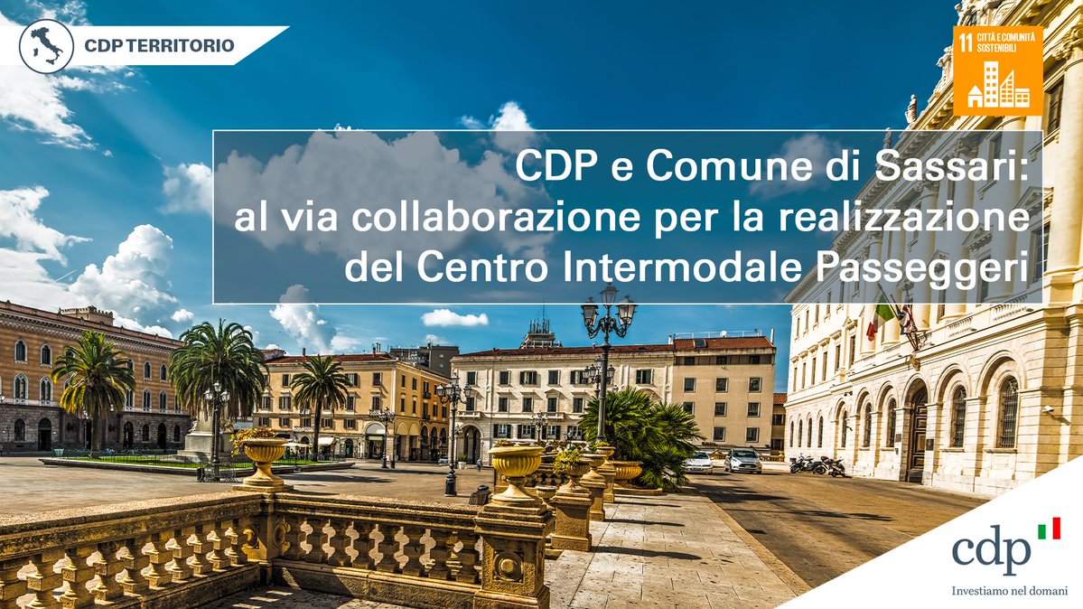 CDP/<a href="/comunedisassari/">Comune di Sassari</a> firmano protocollo per la realizzazione del Centro Intermodale Passeggeri, opera con investimento di oltre 28 mln €. T. Sabato, Resp. CDP #Infrastrutture e PA: "Affianchiamo gli #entilocali nello sviluppo infrastrutturale del Paese".
bit.ly/CDP_ComuneSass…