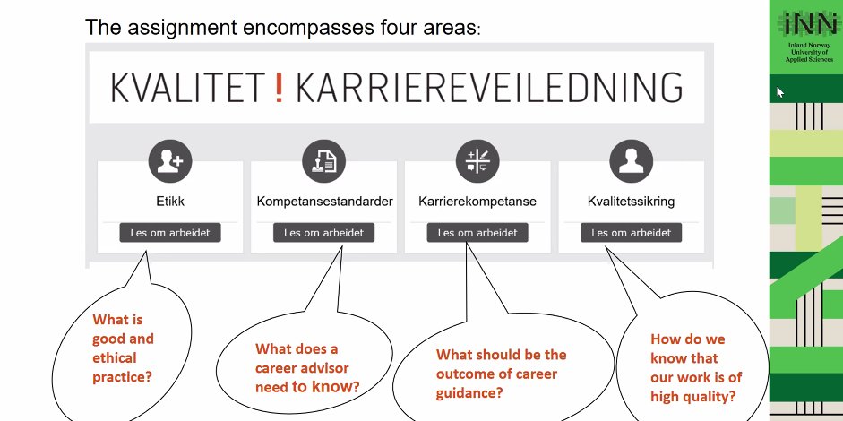 Cedefop's tweet photo. The development of a national #digital #careerguidance service that aligns expectations in the national quality framework: the Norwegian example
Presented by #CareersNet member Erik Haug https://t.co/lA91YRthyx