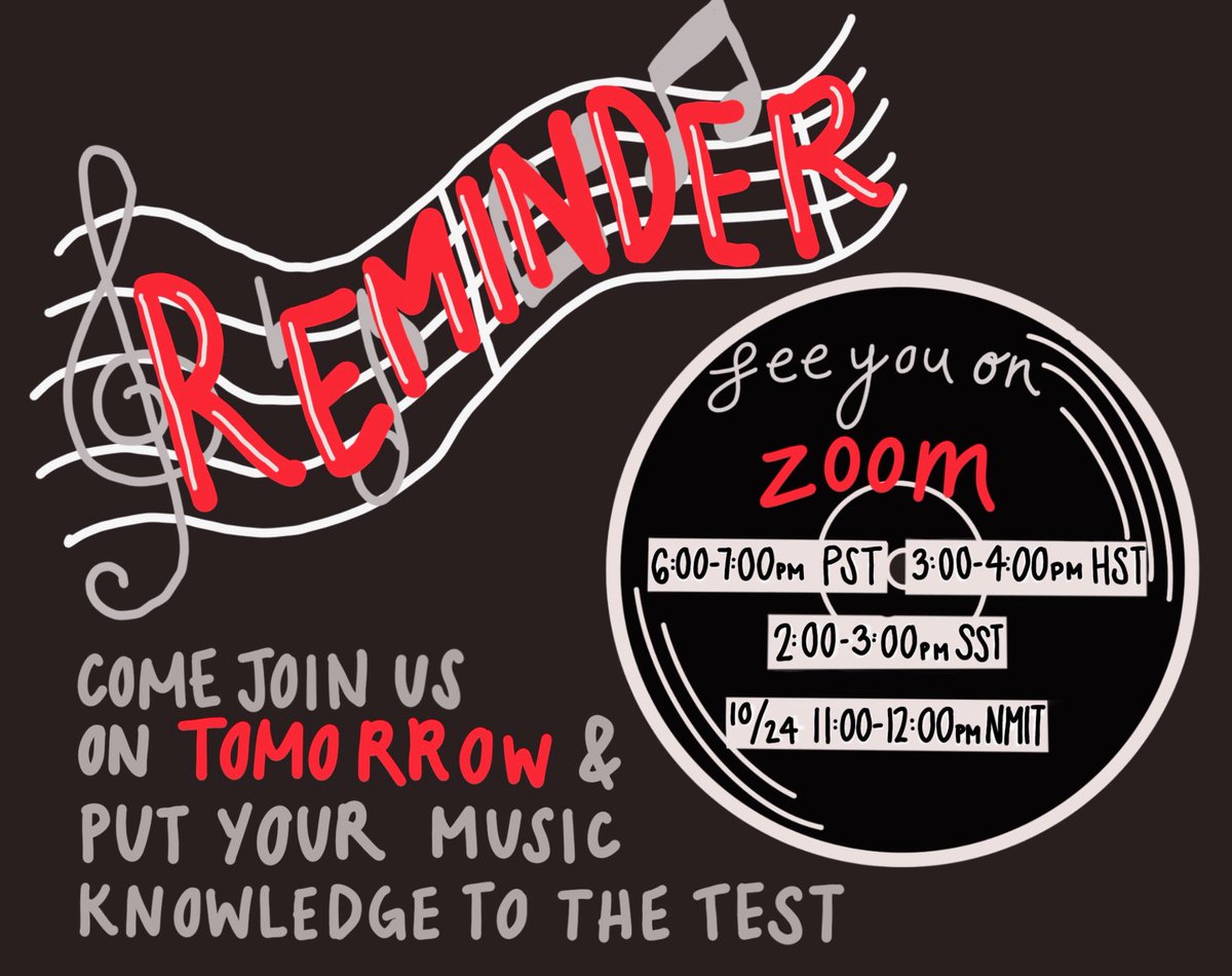 Just a reminder, our JAM SESSION is tomorrow @ 6:00-7:00pm! Please come &amp; enjoy some MUSICAL activities! Also, we will have a live performance from one of our board members!🎼🎵❤️🤩