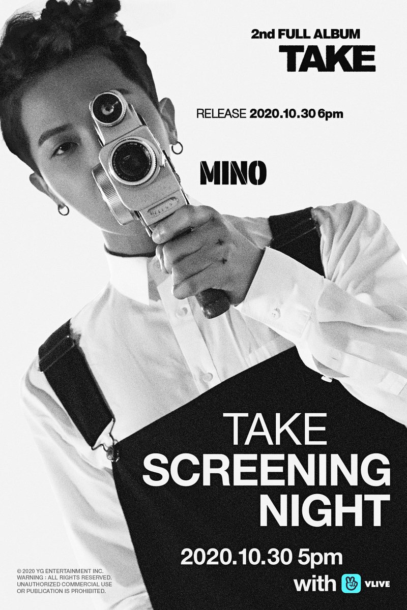 yg_winnercity's tweet photo. [🎬TAKE🎬] SCREENING NIGHT EVENT
⠀
#MINO #송민호 #WINNER #위너 #2ndFULLALBUM #TAKE #MINO_TAKE #MINO_Runaway  #SCREENINGNIGHT #VLIVE #20201030_5PM #RELEASE #20201030_6PM #YG https://t.co/TR8nTk6nd9