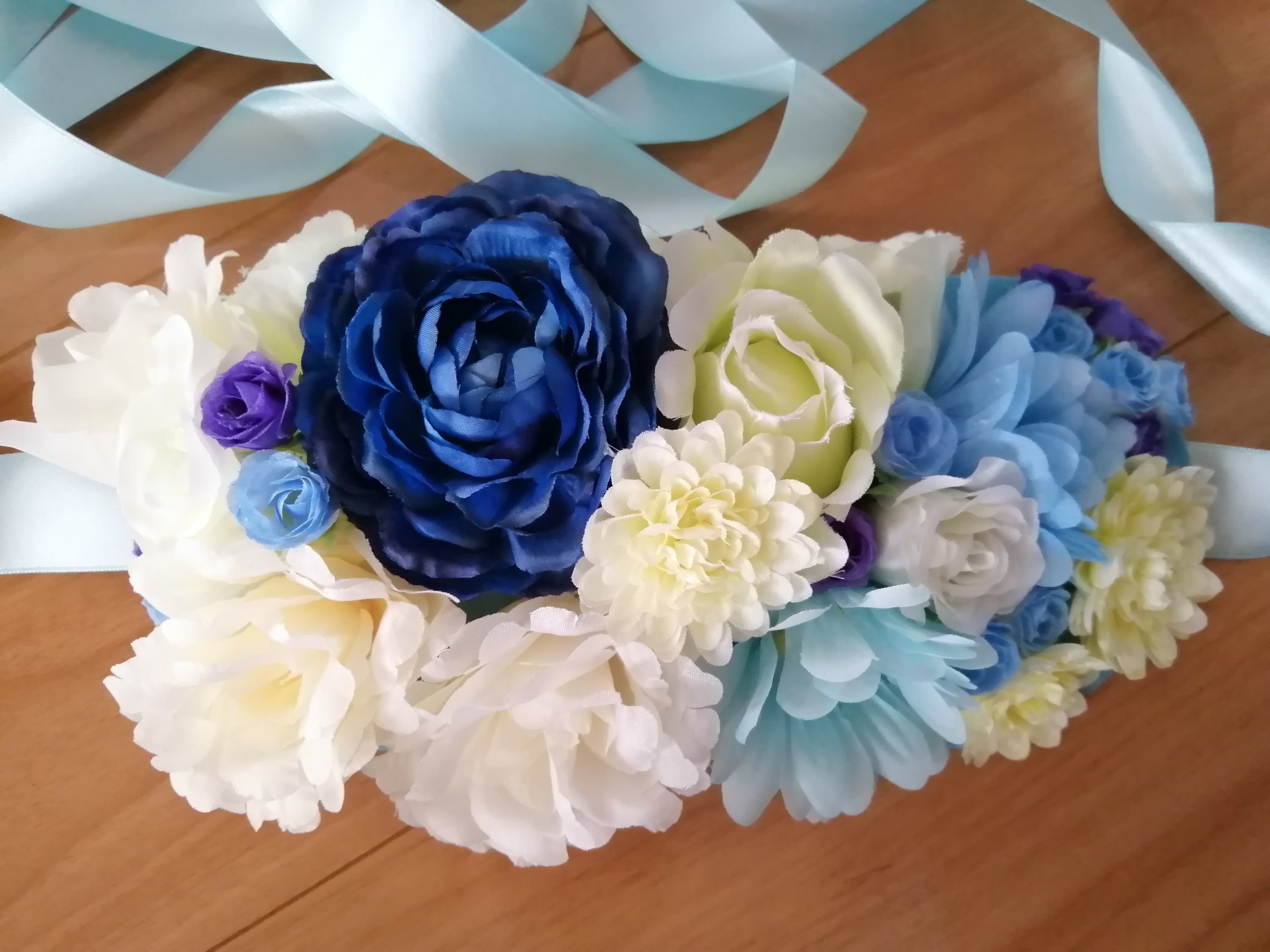 フラワーサッシュベルト　ハンドメイド Amazon.co.jp: フラワーガールズ サッシュベルト,花とリボンの