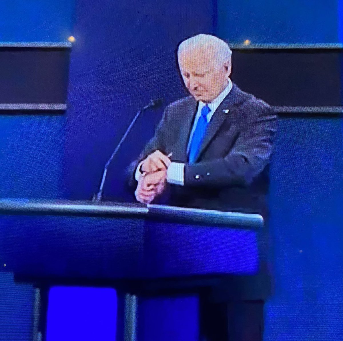 Got someplace more important you have to be, Joe? #DebateTonight
