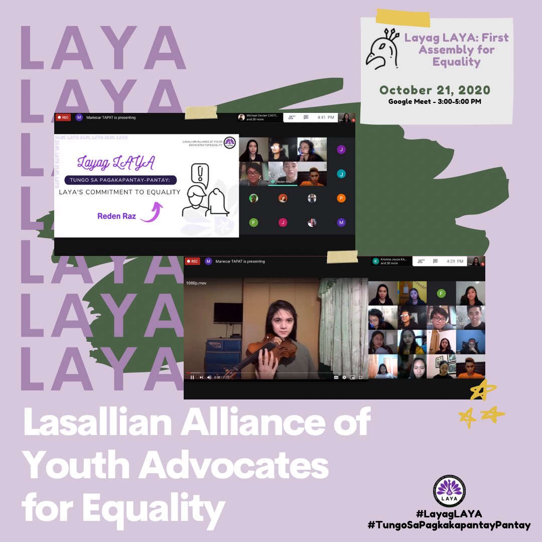 dlsl_laya's tweet photo. Wednesday, October 21, πLayagLAYA: First Assembly For Equality was held together with the advocates who joined the movement.
#LayagLAYA
#TungoSaPagkakapantayPantay
Caption by: Bernadette Vallespin and Ivan Libuit
Layout Design by: Kamille Delos Reyes https://t.co/q8wccblbCc