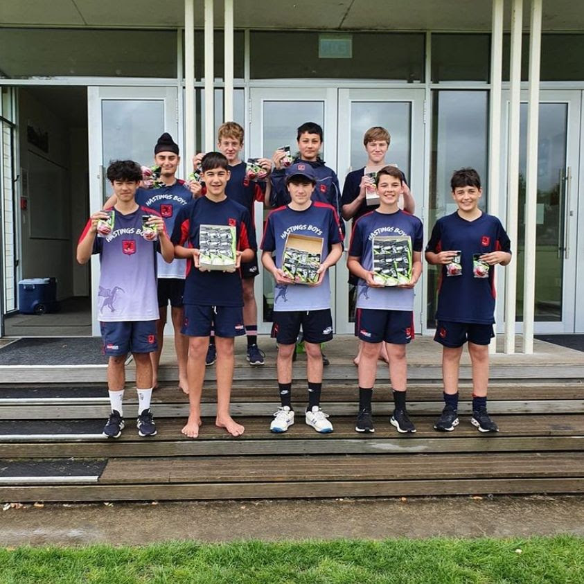 #Hastings Boys High School fields sevens team requested help with supplying balls for the season as their usual funding wasn't available this year. #QSCC committee was excited to approve their $5,000 request, covering eight dozen balls. Have a great #summer, boys! 🏏  #cricket