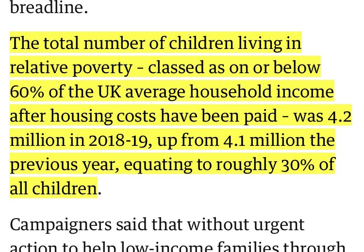 Yet the DWPs own figures show a massive increase in child poverty since they came to power https://www.google.co.uk/amp/s/amp.theguardian.com/society/2020/mar/26/uk-faces-child-poverty-crisis-charities-warn/2