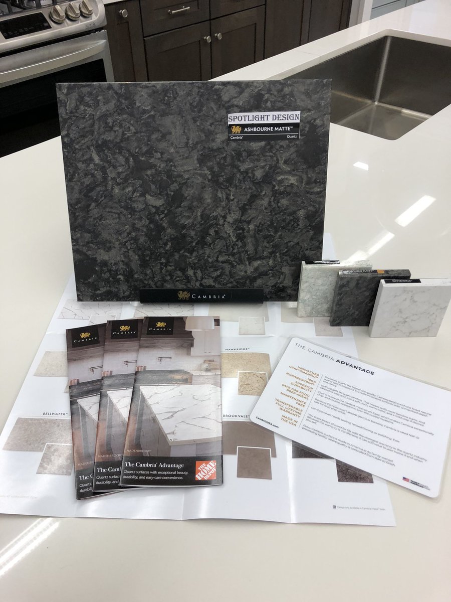At @HomeDepotBright today, cust loved design Ashbourne Matte, everyone was busy so I talked to them, lent my large sample for cabinet match, later got an e-mail from SASM Megan saying Audrey rang the sale! 🙌🏽
4️⃣th Cambria top 4 Brighton!
#WeareCambria #Teamwork #ValuedPartners