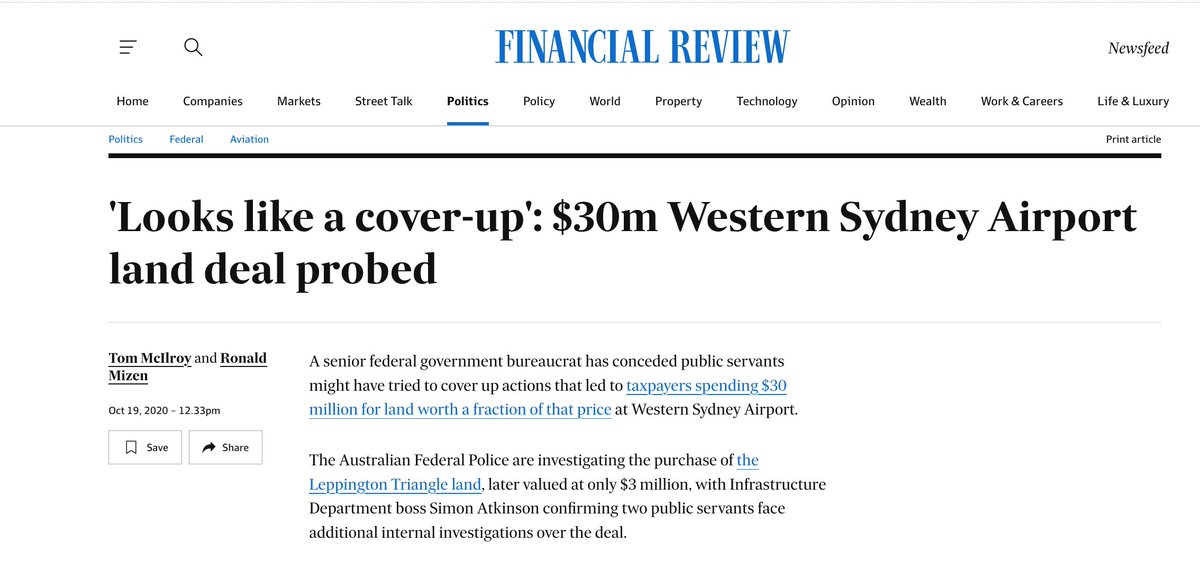 So we have Scott Morrison overseeing & ignoring every blatant govt scandal from paying $30M for a scrappy $3M dairy farm, to billions in contracts to government mates, and who has Angus Taylor as a minister.And we're expected to believe he's moral chest beating over $12,000?