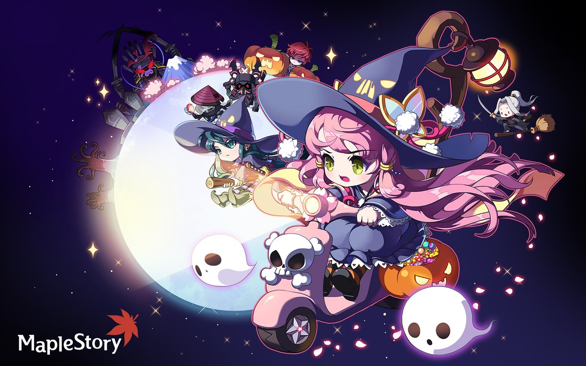 Maplestory Super Cute Halloween Wallpaper Alert Decorate Your Desktop And Phone Maplestory Download Here T Co Zvjminaiq6 T Co I4l1p64onf