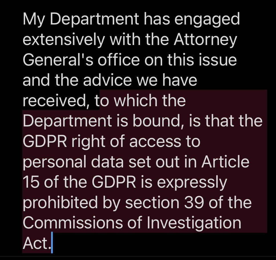 The Minister has made a Statement on the Government’s legal position on the application of the GDPR to ... well, to what exactly?Let’s look at it together;