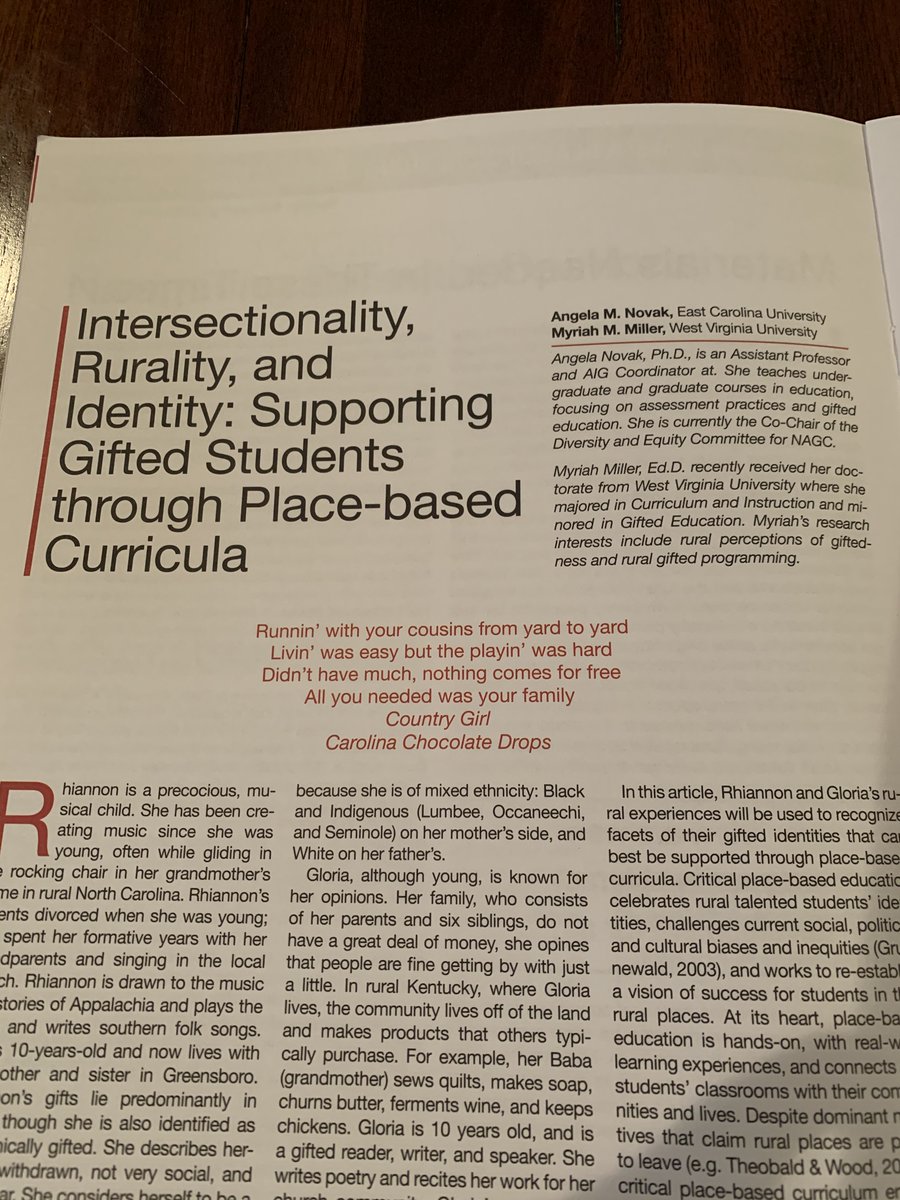 Carla Brigandi (@carlabrigandi) on Twitter photo I love seeing my friends in print! Nice work! <a href="/Angela_M_Novak/">Angela teaches about grace, justice, & joy</a> <a href="/MyriahMiller/">myriah miller</a> #rural #gifted I love seeing my friends in print! Nice work! <a href="/Angela_M_Novak/">Angela teaches about grace, justice, & joy</a> <a href="/MyriahMiller/">myriah miller</a> #rural #gifted