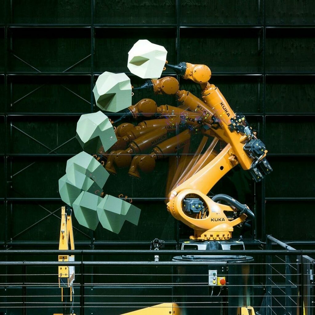 levinchin's tweet image. @Regrann from @kram_weisshaar - #Robochop in 2015 was our second project involving advanced robotics - empowering some 2000 remote users globally to control four giant robotic arms in Hanover, Germany. @stfinster of @faz wrote: full speed into the networ… instagr.am/p/CGqgdMMFR_-/