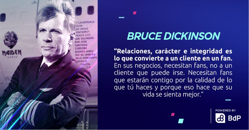 En vivo con #BruceDickinson en #TIDco2020 Busca fans, no clientes  ❤️