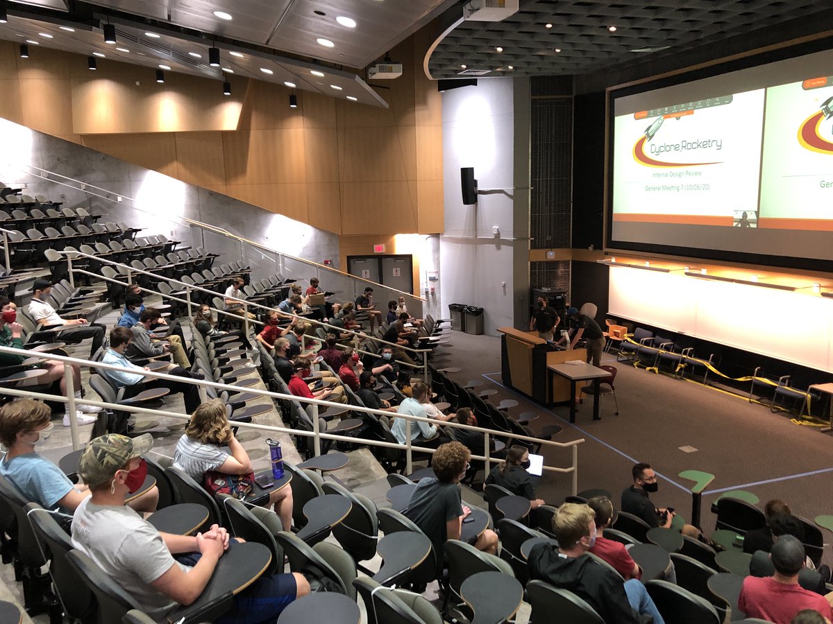 CycloneRocketry's tweet photo. The club had its first large milestone to the cup with the Internal Design Review, where all sub-teams presented their plans and designs. 

Several members attended an outreach event for cub scouts and launched their High Powered Rockets in Indianola. https://t.co/cLUbbQVUmZ