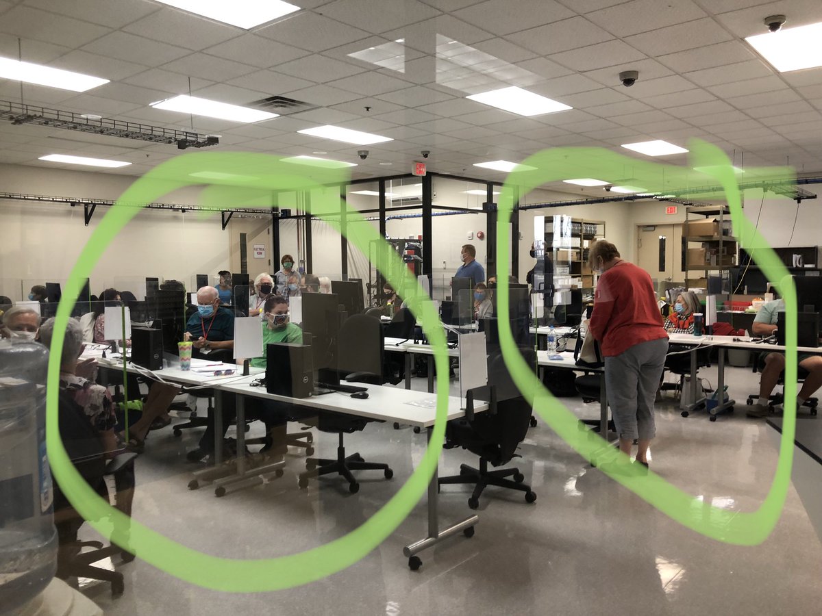 If there is a discrepancy on your ballot that the tabulator catches, then it pulls it out & these folks — picked by their political parties for this process — hand/eye analyze that ballot.  https://twitter.com/vaughnhil...