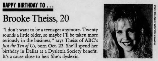 Happy birthday Brooke Theiss!! You don\t look a day over 20!    