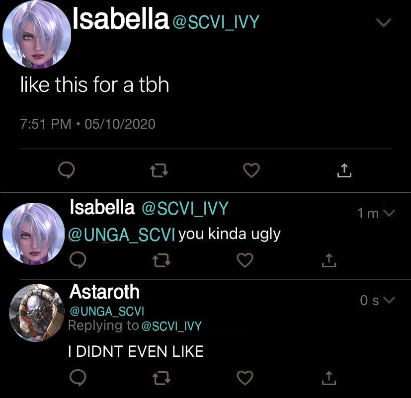 jvixsann's tweet photo. I wish they would get along #SCVI_IVY #SCVI_AST #SOULCALIBURVI https://t.co/586khXcY7N