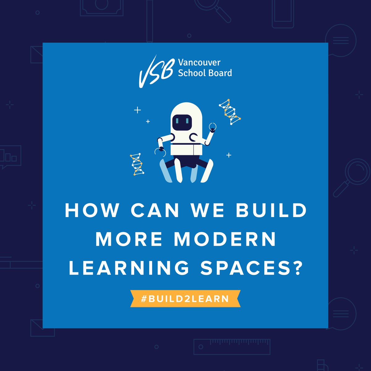 VSB39's tweet photo. How can VSB use their schools to build more modern learning spaces? Share your thoughts in Phase II of our Building for Modern Learning engagement. Sign up for a virtual workshop now.
#build2learn #vsb39 #vanschools #vanpoli #bced
https://t.co/C2objjs2dH https://t.co/UkHf6bjagu