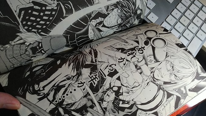 なお、この関ヶ原アンソロ本巻頭の集合カットで大崎充さんにめちゃめちゃカッコよくアレンジされちゃって、狂喜乱舞しながら「俺よりカッコよく描くなァァァァ!!!!」って悶絶していたのはまた別のお話… 