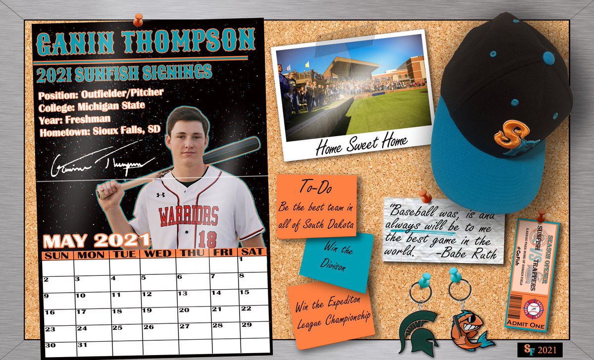 Sioux Falls’ own <a href="/Gthompy_40/">Ganin Thompson</a> is coming home to play ball this summer!

#GoFish | #SunfishSignings