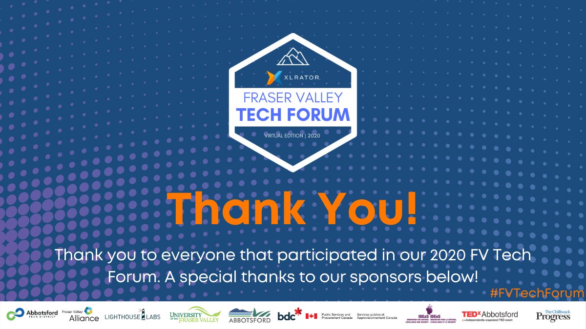 XLRatorFV's tweet image. Thank you to everyone that participated in our 2020 FV Tech Forum! We appreciate all of our guests, the audience, and also a huge thank you to our sponsors. Without everyone&apos;s consideration, we would not have been able to make this possible.

#FVTechForum