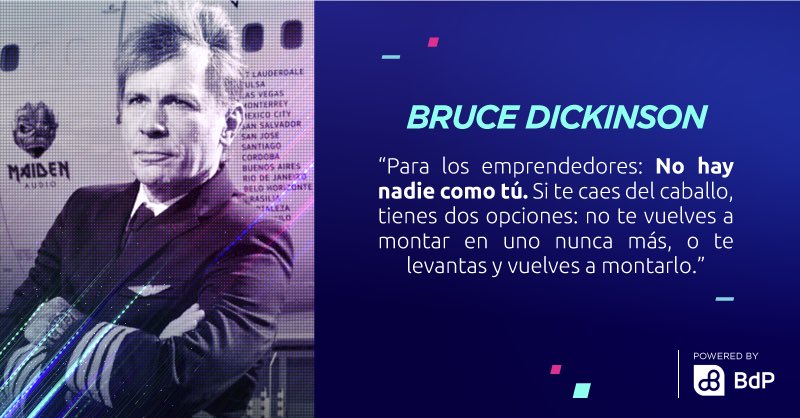 #BruceDickinson nos da palabras de motivación para los emprendedores 💪🏻 #TIDco2020