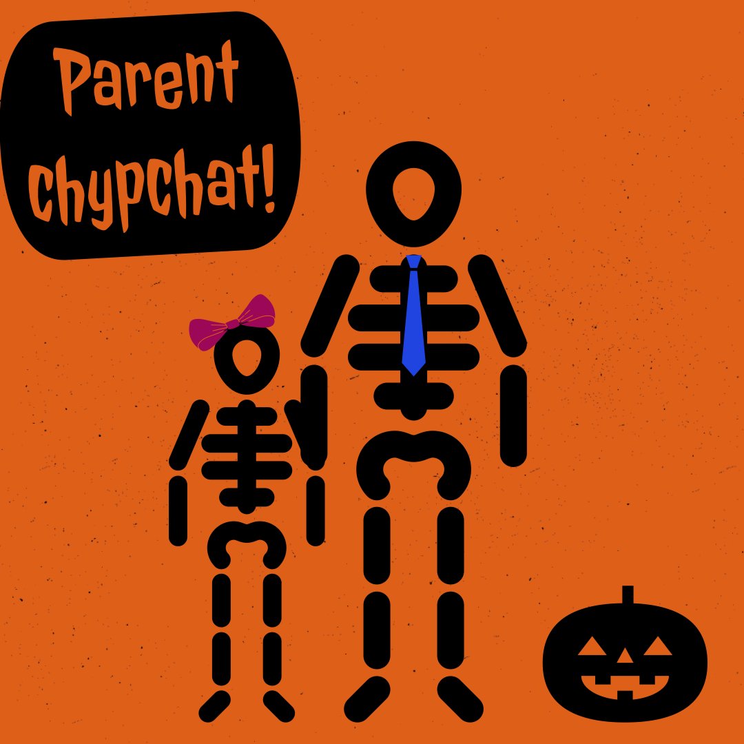 Join us tomorrow at 12pm for our special Halloween themed parent chypchat: Reflecting on Your Own Skeletons 'Parenting Experiences'!🎃

Email rebecca.stein@mychyp.org to RSVP!

#parentsupport #parenting #chronicpain #chronicpainsupport #chronicillness #parentexperiences