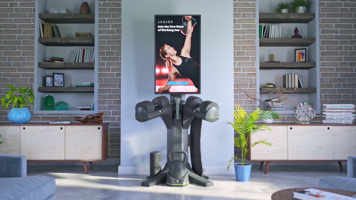 12/ JAXJOXMakers of a smart home gym, JAXJOX recently raised $10M in funding. The all-in-one studio includes: • 43” rotating screen• 145# adjustable free weights • connected kettlebell• $2,199 w/$39mo content sub