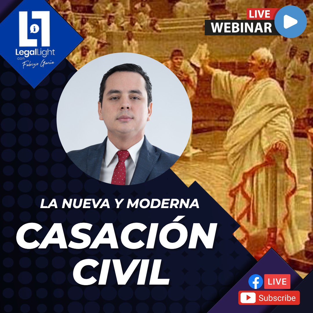 legallight2's tweet photo. ¡MAÑANA! 🗓23/10/2020 ⏰ 11h00 #SaveTheDate  #LiveWebinar @legallight2 Explicaré en vivo por #FacebookLive y #YoutubeLive, de manera simple, concreta y con ejemplos, el RECURSO DE CASACIÓN CIVIL, desde una perspectiva actual y moderna. Suscríbete: https://t.co/bSIVbr5Bq0 https://t.co/ehMKEfaGtj