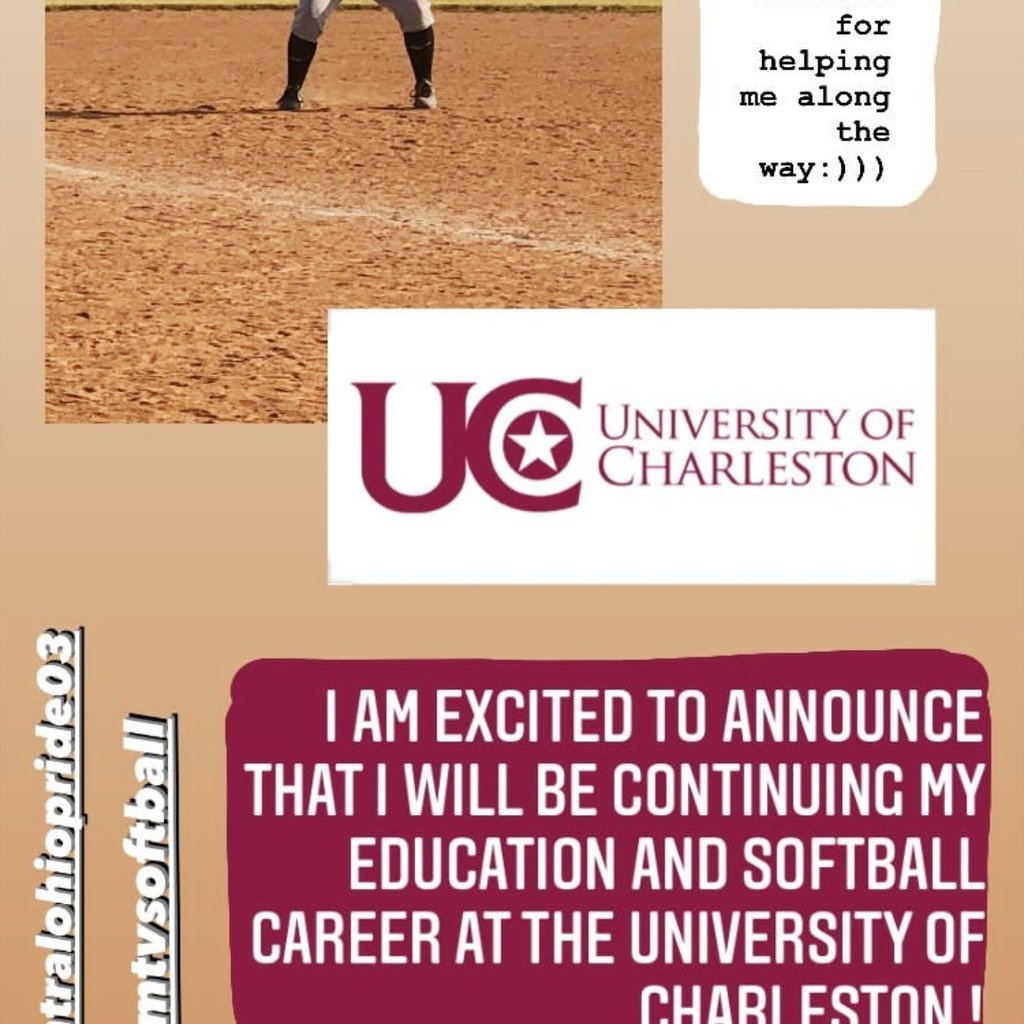 Central Ohio Pride 03-Gold would like to Congratulate 2022 Corner #26 Kelly Sullins on her verbal commitment to continue her Academic and Athletic career at University of Charleston. Coach Stiles is getting an all around great person and softball player! Congrats Sullins family!