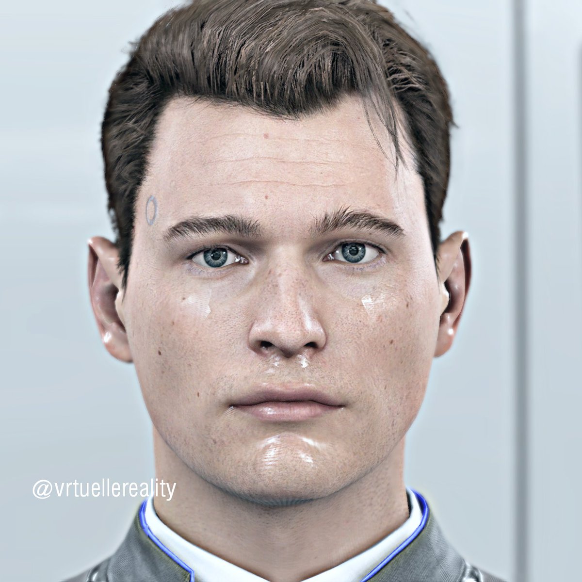 Thread continued: Connor& #39;s highest resolution for this texture is 1024. Nines& #39; highest res is 2048. Using Nines& #39; highest res on Connor caused a shine. But it allowed me to see what was affected on Connor& #39;s face and it made Nines& #39; cheeks more visible. More thread below...  #RK800