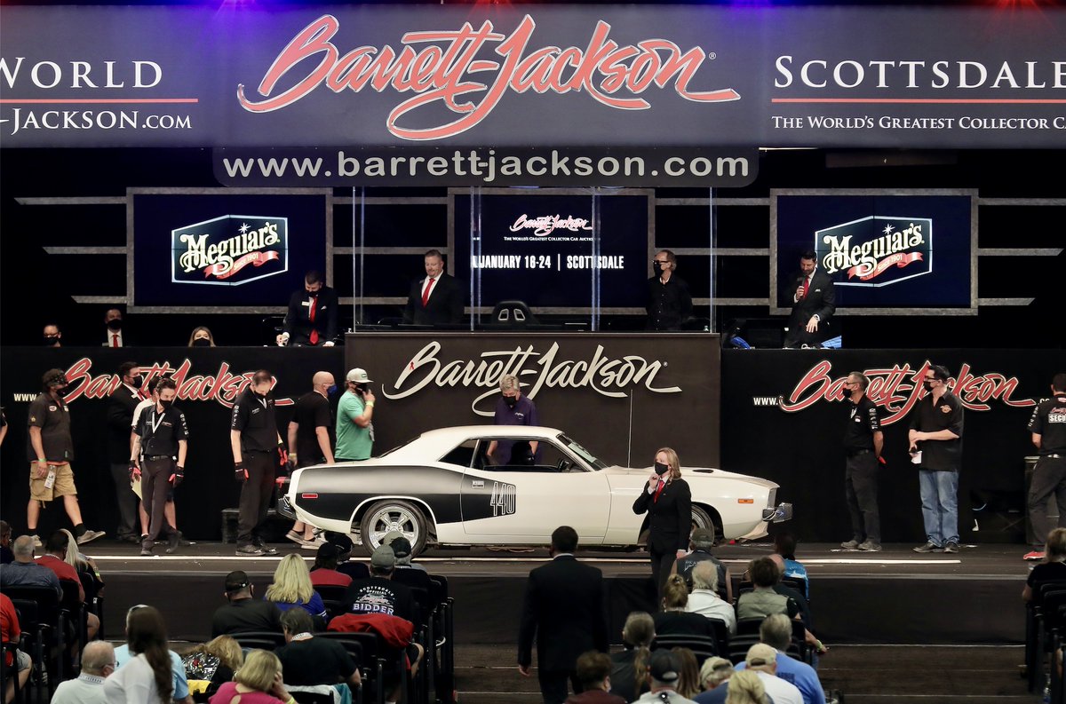 Barrett_Jackson's tweet photo. AND WE’RE BACK! More than 100 collectible vehicles crossed the auction block, several records were set and an exciting charity sale highlighted the first day of our special 2020 Fall Auction

Read more here: https://t.co/UQbabHA2e1 https://t.co/jelITBu3ni