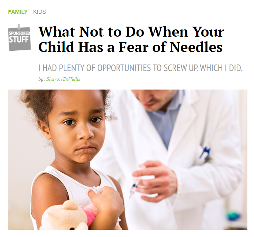 Does your child have a  #NeedleFear or  #NeedlePhobia?  #ItDoesntHavetoHurtThere are things you can do to help! Check out  @YMCBuzz post about what NOT to do when your child has a fear of needles:  https://bit.ly/34lvJ7d 