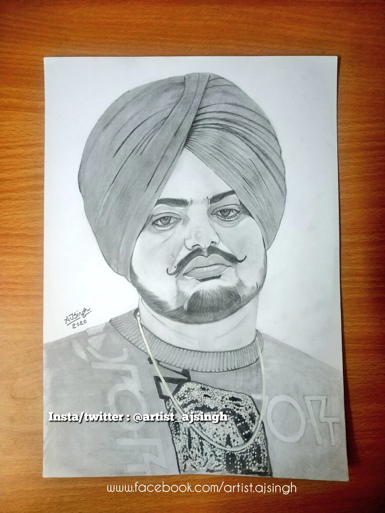 Artist_AJSingh's tweet photo. Portrait of World Famous Punjabi Singer Sidhu Moose Wala @iSidhuMooseWala ❣️
"ਦਿਲ ਦਾ ਨੀ ਮਾੜਾ ਤੇਰਾ ਸਿੱਧੂ ਮੂਸੇ ਆਲਾ"
Hope Veer Ji, u will like my artwork.
Love &amp; Respect.!😇🤘
@iSidhuMooseWala #sidhumoosewala #5911records #Punjabimusic #portraitart #SupportArtists #ArtistOnTwitter https://t.co/lydaBityZJ