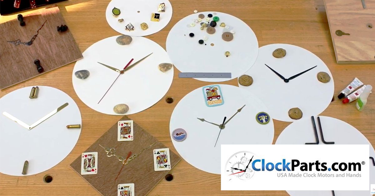 ClockPartsCom's tweet image. Our #ClockMaker Kits include #AmericanMade black cherry table clock kits, a C cell battery powered high torque movement, 14"pair of hands, #clockhand assortments + our antique dials with antique hands. Info regarding custom clock dials is also included. 🕗clockparts.com/clock-kits-ass…