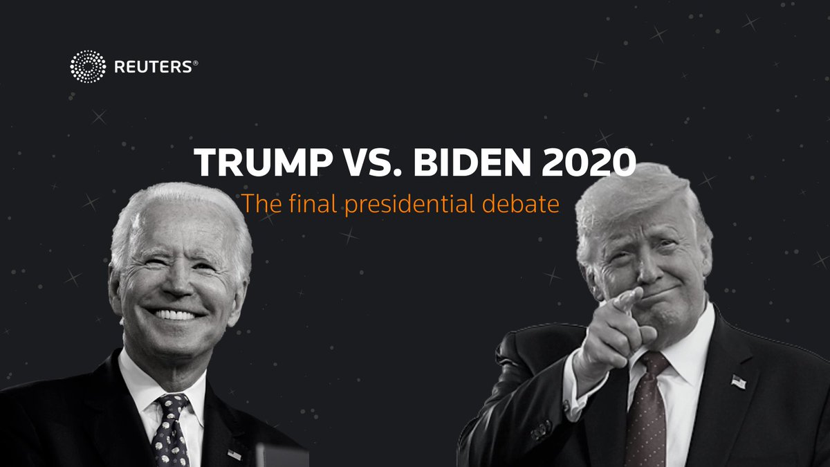 Round two: Will the candidates let one another finish? Will the moderator be able to moderate? Will the mute button be effective? Follow our live blog and find out:  https://reut.rs/34jUgcH   #Election2020  