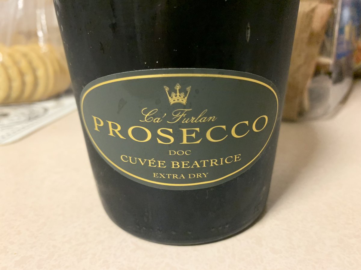 So, I bought a bottle of Prosecco.It is the beer of champagnes.I will drink it all.