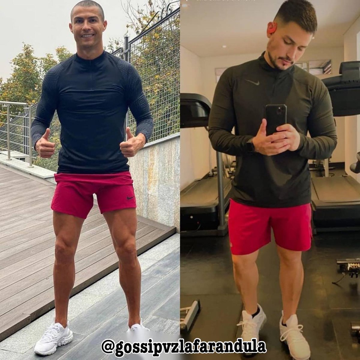 ¿A quién le queda mejor este outfit deportivo? 1 - #CristianoRonaldo 2- #AranOne Desliza ➡️ - #farandulavenezolana #rosmerimarval #arandelascasas #cr7 #juventus #portugal https://t.co/HRTw1DesMY https://t.co/islrL57ZpB