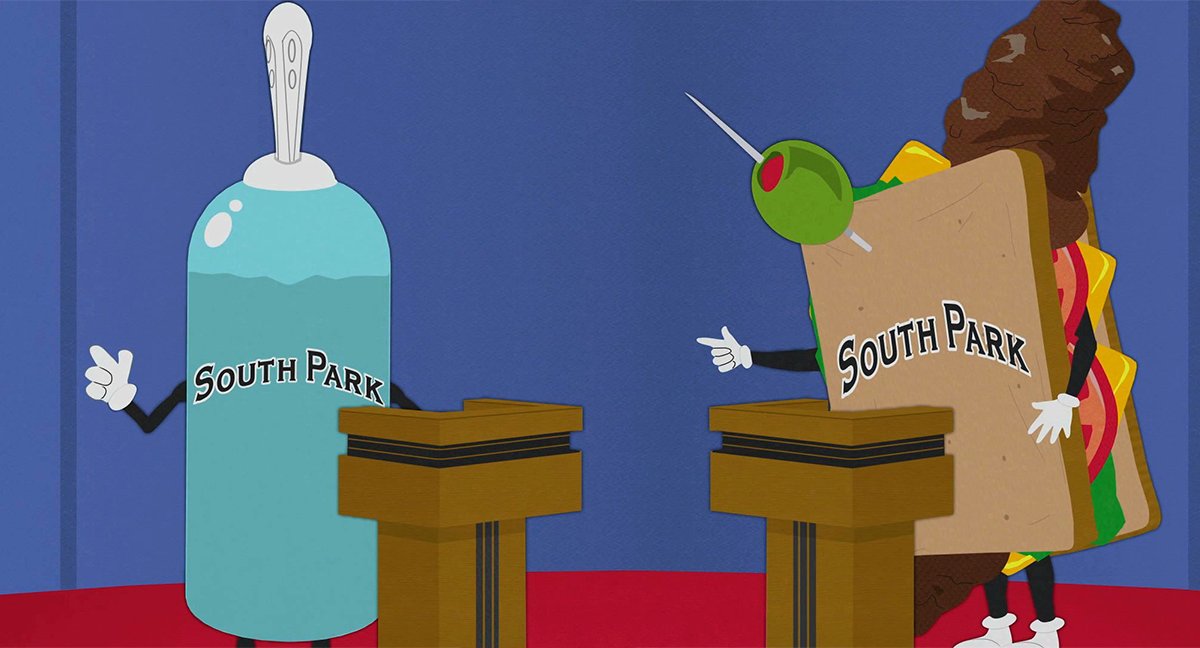 South Park on X: "Giant Douche or Turd Sandwich? https://t.co/UI8HG7A2nf" /  X