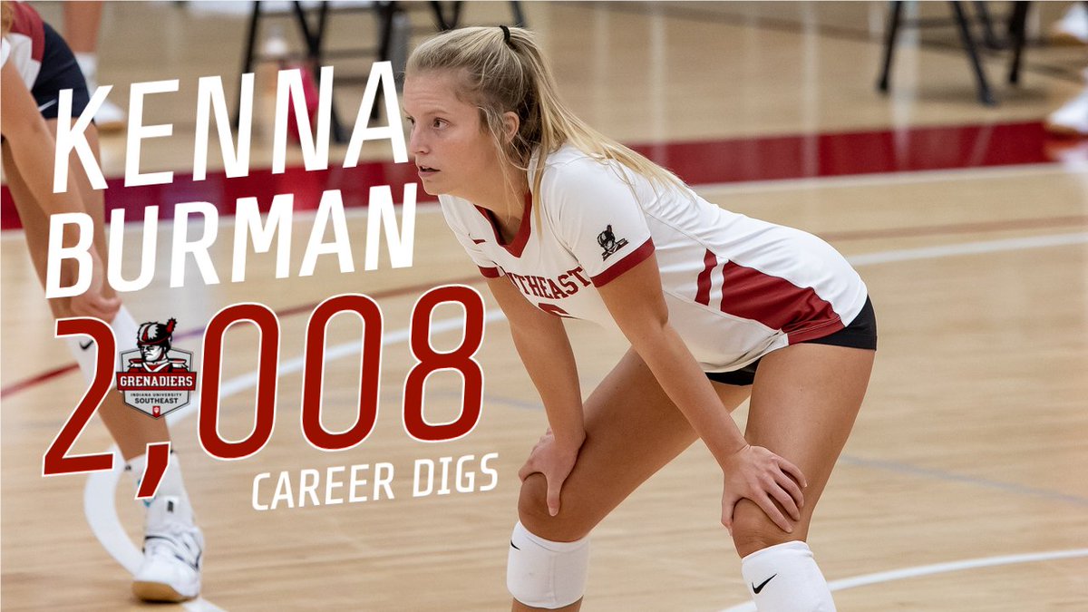 IUSAthletics's tweet image. Congrats to senior libero Kenna Burman, who became the career digs leader in @IUSVolleyball history tonight! She also became the first Grenadier to surpass 2,000 career digs!