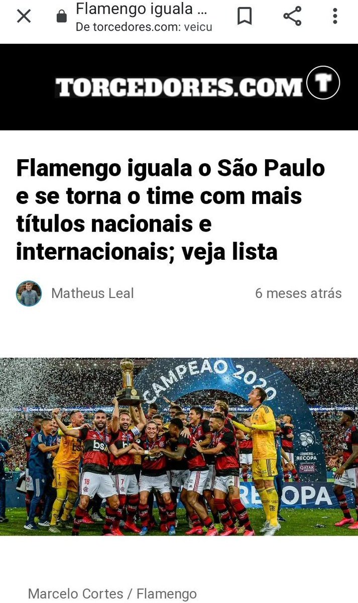 @Vinihsss @ChorrinhoSantos @CavaniCrioulo @FoxSportsBrasil @flamengo_imita Tá vendo... é por isso que o Grêmio não encabeça os rankings de títulos. Vocês têm essa visão caipira de futebol e acham que resultados de jogos aleatórios contam pra alguma coisa (e não títulos). Cês tão ficando pra trás e não percebem... 🥱 https://t.co/wXyfOPTuiZ